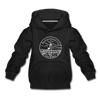 Massachusetts Youth Hoodie - State Design Youth Massachusetts Hooded Sweatshirt - black
