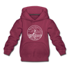 Massachusetts Youth Hoodie - State Design Youth Massachusetts Hooded Sweatshirt - burgundy