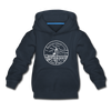 Massachusetts Youth Hoodie - State Design Youth Massachusetts Hooded Sweatshirt - navy