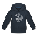 Massachusetts Youth Hoodie - State Design Youth Massachusetts Hooded Sweatshirt - navy
