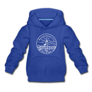 Massachusetts Youth Hoodie - State Design Youth Massachusetts Hooded Sweatshirt - royal blue