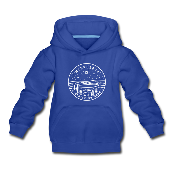 Minnesota Youth Hoodie - State Design Youth Minnesota Hooded Sweatshirt - royal blue