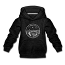 Minnesota Youth Hoodie - State Design Youth Minnesota Hooded Sweatshirt - charcoal gray