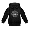 Nebraska Youth Hoodie - State Design Youth Nebraska Hooded Sweatshirt - charcoal gray