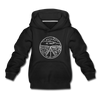 Nevada Youth Hoodie - State Design Youth Nevada Hooded Sweatshirt - black