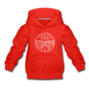 Nevada Youth Hoodie - State Design Youth Nevada Hooded Sweatshirt - red