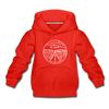 Nevada Youth Hoodie - State Design Youth Nevada Hooded Sweatshirt - red