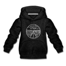 Nevada Youth Hoodie - State Design Youth Nevada Hooded Sweatshirt - charcoal gray
