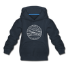 New Hampshire Youth Hoodie - State Design Youth New Hampshire Hooded Sweatshirt - navy