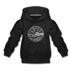 New Jersey Youth Hoodie - State Design Youth New Jersey Hooded Sweatshirt - black