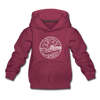 New Jersey Youth Hoodie - State Design Youth New Jersey Hooded Sweatshirt - burgundy