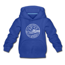 New Jersey Youth Hoodie - State Design Youth New Jersey Hooded Sweatshirt - royal blue