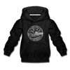 New Jersey Youth Hoodie - State Design Youth New Jersey Hooded Sweatshirt - charcoal gray