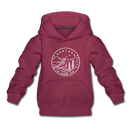 Montana Youth Hoodie - State Design Youth Montana Hooded Sweatshirt - burgundy