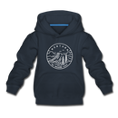Montana Youth Hoodie - State Design Youth Montana Hooded Sweatshirt - navy