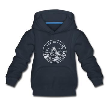 New Mexico Youth Hoodie - State Design Youth New Mexico Hooded Sweatshirt - navy