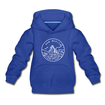 New Mexico Youth Hoodie - State Design Youth New Mexico Hooded Sweatshirt - royal blue