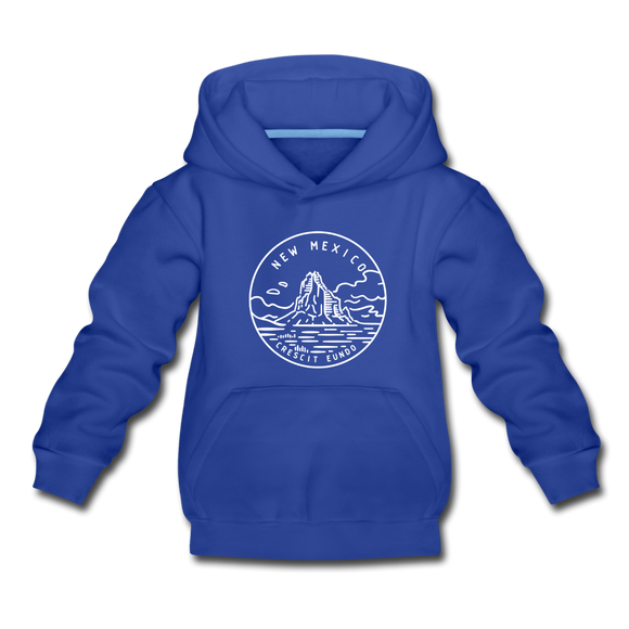 New Mexico Youth Hoodie - State Design Youth New Mexico Hooded Sweatshirt - royal blue