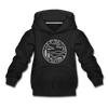 North Carolina Youth Hoodie - State Design Youth North Carolina Hooded Sweatshirt - black
