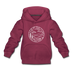 North Carolina Youth Hoodie - State Design Youth North Carolina Hooded Sweatshirt - burgundy