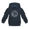 North Carolina Youth Hoodie - State Design Youth North Carolina Hooded Sweatshirt - navy
