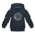 North Carolina Youth Hoodie - State Design Youth North Carolina Hooded Sweatshirt - navy