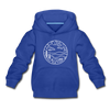 North Carolina Youth Hoodie - State Design Youth North Carolina Hooded Sweatshirt - royal blue