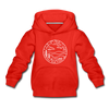 North Carolina Youth Hoodie - State Design Youth North Carolina Hooded Sweatshirt - red