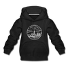 New York Youth Hoodie - State Design Youth New York Hooded Sweatshirt - black
