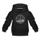 New York Youth Hoodie - State Design Youth New York Hooded Sweatshirt - black