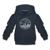 New York Youth Hoodie - State Design Youth New York Hooded Sweatshirt - navy