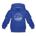 New York Youth Hoodie - State Design Youth New York Hooded Sweatshirt - royal blue