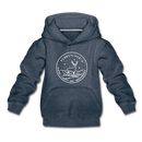 Pennsylvania Youth Hoodie - State Design Youth Pennsylvania Hooded Sweatshirt - heather denim