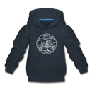 Ohio Youth Hoodie - State Design Youth Ohio Hooded Sweatshirt - navy