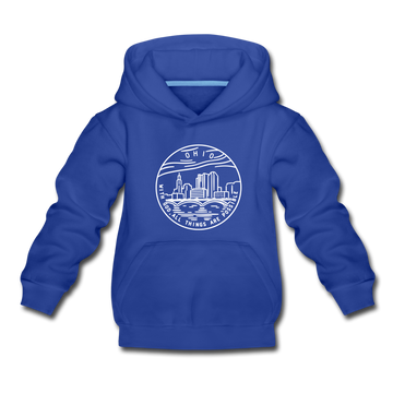 Ohio Youth Hoodie - State Design Youth Ohio Hooded Sweatshirt - royal blue