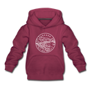 Oregon Youth Hoodie - State Design Youth Oregon Hooded Sweatshirt - burgundy