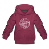Oregon Youth Hoodie - State Design Youth Oregon Hooded Sweatshirt - burgundy