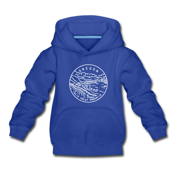 Oregon Youth Hoodie - State Design Youth Oregon Hooded Sweatshirt - royal blue