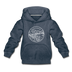 Oregon Youth Hoodie - State Design Youth Oregon Hooded Sweatshirt - heather denim
