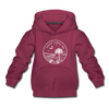 South Carolina Youth Hoodie - State Design Youth South Carolina Hooded Sweatshirt - burgundy