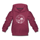 South Carolina Youth Hoodie - State Design Youth South Carolina Hooded Sweatshirt - burgundy