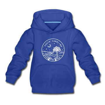 South Carolina Youth Hoodie - State Design Youth South Carolina Hooded Sweatshirt - royal blue