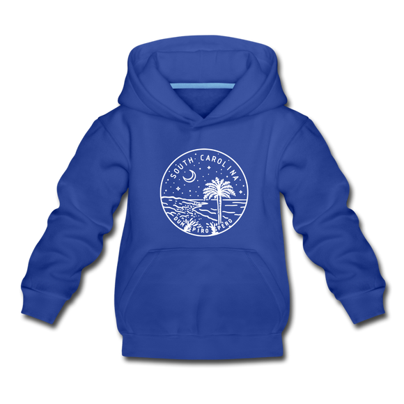 South Carolina Youth Hoodie - State Design Youth South Carolina Hooded Sweatshirt - royal blue