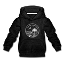 South Carolina Youth Hoodie - State Design Youth South Carolina Hooded Sweatshirt - charcoal gray