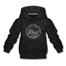 South Dakota Youth Hoodie - State Design Youth South Dakota Hooded Sweatshirt - black