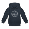 South Dakota Youth Hoodie - State Design Youth South Dakota Hooded Sweatshirt - navy