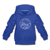 South Dakota Youth Hoodie - State Design Youth South Dakota Hooded Sweatshirt - royal blue