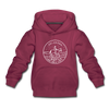 Oklahoma Youth Hoodie - State Design Youth Oklahoma Hooded Sweatshirt - burgundy