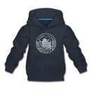 Rhode Island Youth Hoodie - State Design Youth Rhode Island Hooded Sweatshirt - navy