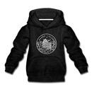Rhode Island Youth Hoodie - State Design Youth Rhode Island Hooded Sweatshirt - charcoal gray